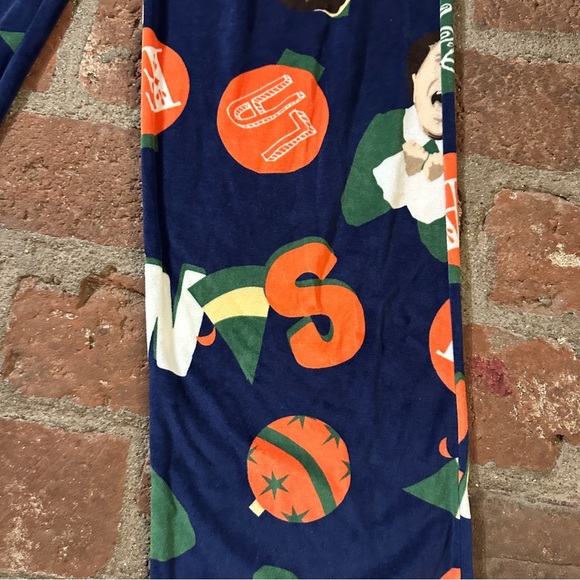 ELF Kids Pajama Bottoms in Navy with Fun Prints - Picture 2 of 15